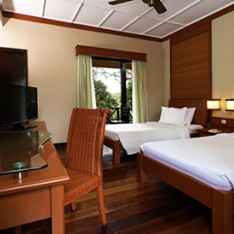 Rainforest Chalet Twin Beds 1